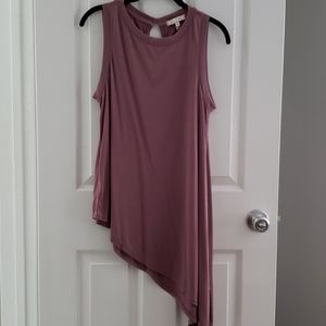 Asymmetrical mauve tunic Anthropologie